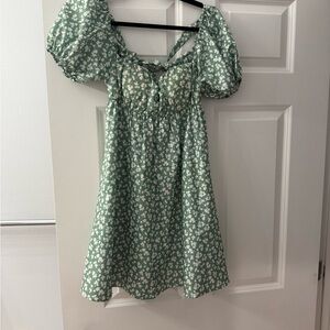Floral Green Dress